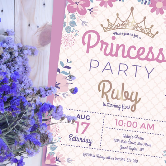 Princess Party Invitation Ideas