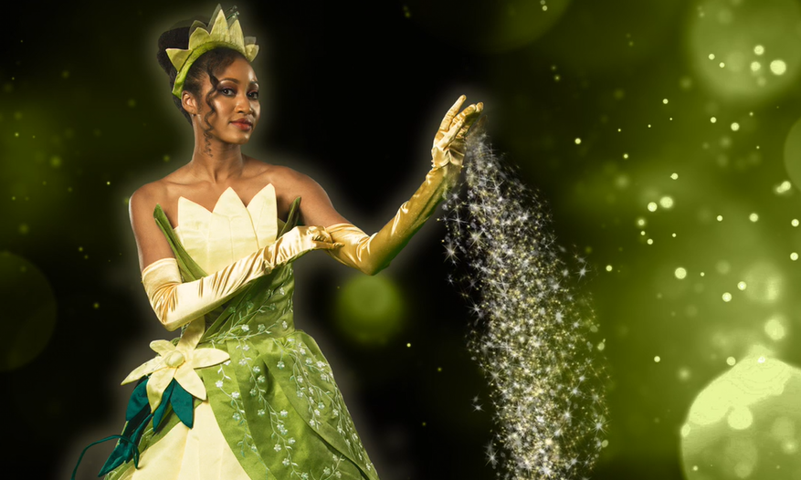 Princess Tiana strikes a magical pose